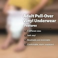 thumbnail image 3 of Vakly Adult Vinyl Waterproof Pull-Over Underwear - Incontinence Pants to Cover Diapers, Pack of 3, M, 3 of 6