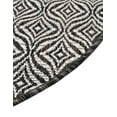 thumbnail image 5 of Unique Loom Outdoor Trellis Collection Area Rug - Deco Trellis (12' Round Charcoal/Ivory), 5 of 6