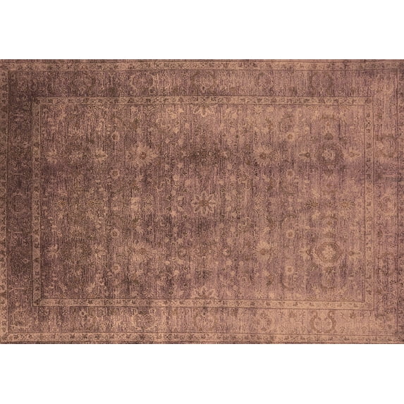 Ahgly Company Indoor Rectangle Oriental Brown Industrial Area Rugs, 8' x 10'