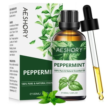Aeshory 100% Pure & Natural Peppermint Essential Oil For Diffuser - 100ml/3.38 oz