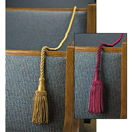 

Pew Reservation Rope Weighted with Tassels Burgundy 20 Foot