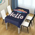 thumbnail image 4 of Yayeee Tablecloths 60" x 108" Rectangle Wrinkle Resistant Party Table Cover, Colorful UFO, 4 of 8