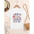 thumbnail image 2 of T-Shirt à Motif pour Fille Rentrée des Classes, T-Shirt à Motif d'Oie pour Fille Rentrée des Classes, Haut Décontracté Doux et Confortable pour Fille, T-Shirt à Motif Mignon et Intéressant, Rentrée des Classes, 2 of 6