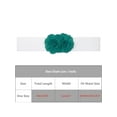 thumbnail image 4 of Cinturón elástico de doble flor de chiffon grande para mujer INSPIRE CHIC, corsé ancho elegante para vestido, 26.8x2.4 pulgadas, verde profundo, 4 of 6