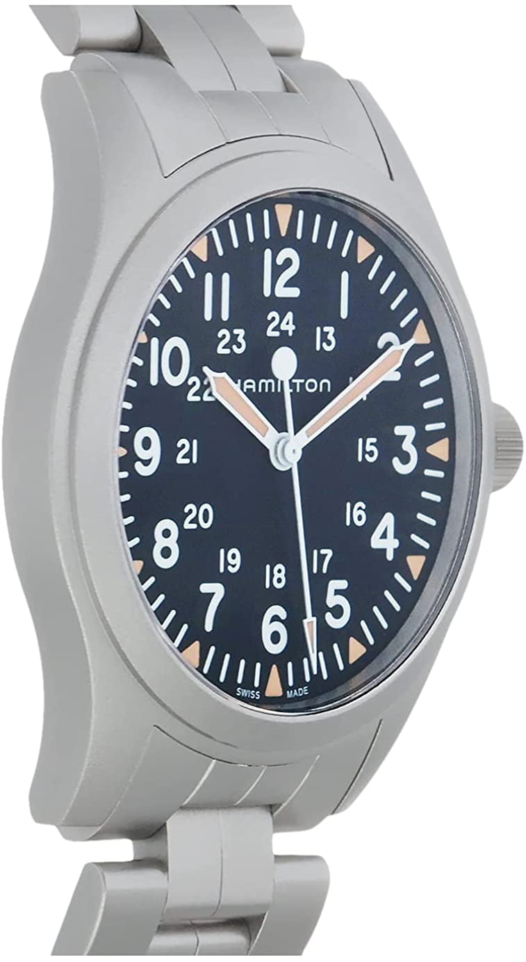 Hamilton Khaki Field Steel 42mm Manual Wind Bracelet Watch