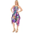 thumbnail image 4 of HAPPY BAY Women's Swimsuit Swimwear Cover-up Spaghetti Strap Dress 1X Purple, Paisley, 4 of 4