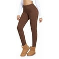 thumbnail image 2 of Dasayo Pants for Women Trendy Buttery Soft Thermal Bronze Fleece Lined Loose Elastic Waist Pants Joggers for Women L, 2 of 9