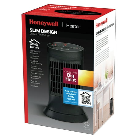 Honeywell - Ceramic Compact Tower Heater - Slate Gray
