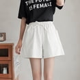 thumbnail image 6 of Jxximdong Shorts for Women Womens Casual Drawstring Sweat Shorts Elastic Waist Running Workout Shorts With Pockets White L Pants, 6 of 6