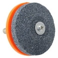 thumbnail image 4 of Lawn Mower Blade Sharpener For Power Drill Garden Tool 50mm Red Silicon Carbide Steel"}, 4 of 6