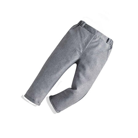

Casual Plain Straight Leg Grey Toddler Boy Pants ( Boy s)