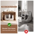 thumbnail image 6 of YDN Cat Litter Box Enclosure, Wooden Cat Washroom Furniture Striped Rolling Door, Pet House, Fit Most of Litter Box, Nature, 6 of 7