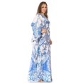 thumbnail image 4 of Sakkas Dora Women's One Shoulder Short Sleeve Casual Elegant Maxi Dress with Print - 428 - One Size Regular, 4 of 5