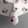 thumbnail image 5 of White Cow Head Pattern Square Tablecloth,Waterproof Square Table Cover,Wipeable Spillproof Washable Table Cover for Home Kitchen Party Decor 42"X42"(107x107cm), 5 of 6