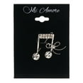 thumbnail image 2 of Mi Amore Music Sixteenth Note Bow Brooch-Pin Silver-Tone, 2 of 2
