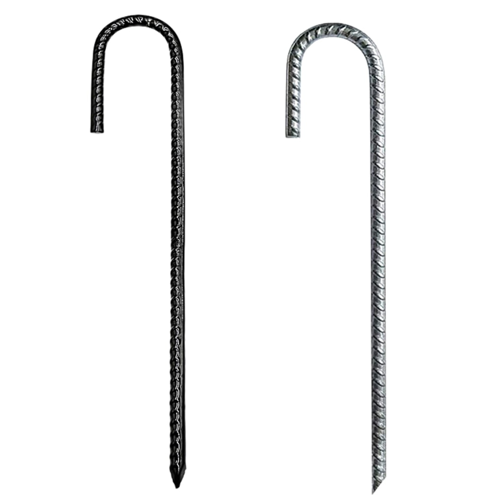 3Pcs L/Ushape Ground Anchors Camping Tent Peg Landscape Garden Ground Stakes