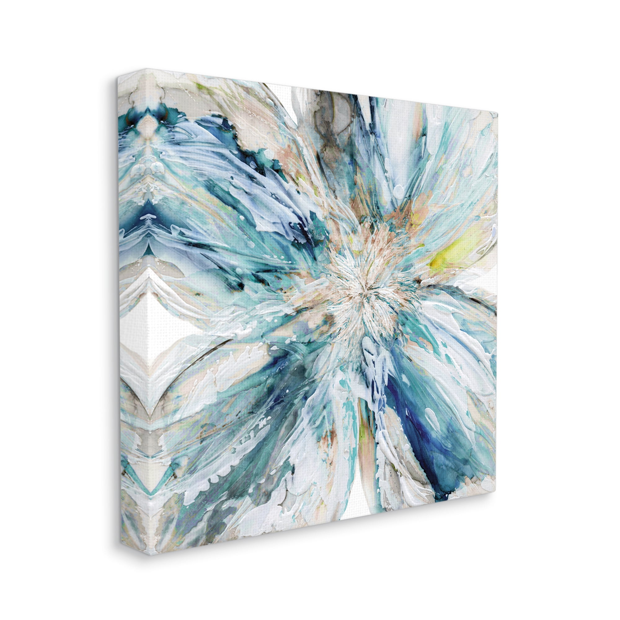 Stupell Blossom Burst Abstract Flower Abstract Painting Gallery Wrapped Canvas Print Wall Art