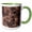 Green/White, variant on 3drose, Giallo Fiorito Granite Print, 11oz Two-tone Green Mug
