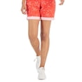 thumbnail image 3 of Style & Co Womens Star Print Bermuda Shorts Sunset Red Star 4, 3 of 3
