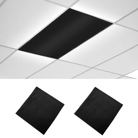 Cubiertas para luces Aksipo 122 x 61 cm negras de poliéster, 2 piezas