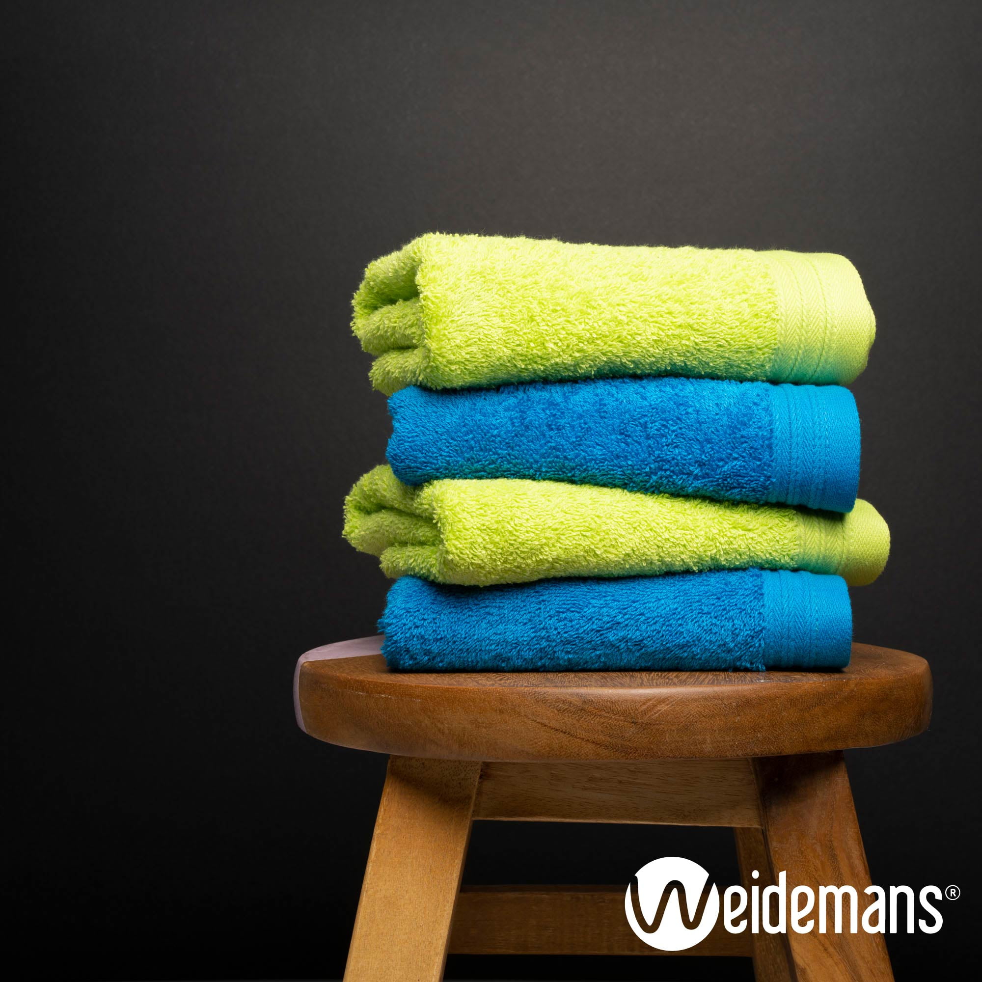 Premium 100% Cotton Towel Set of 4 Hand Towels 18" x 30" | 4 Ultra Soft and Highly Absorbent Hand Towels for Bathroom, Gym, Hotel, Spa, Machine Washable | Apple Green and Petrol