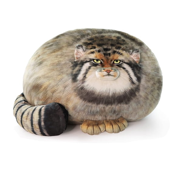 Steppe Cat Plush, Cat Stuffed Animal 30cm/12inch, Pallas Cat Plush Pillow, Cute Plushies for Girls, Soft Plush Pillow, Throw Pillow Doll Decoration Doll Gift for Kids Boys Party Christmas
