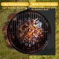 thumbnail image 4 of Under Grill Mat 60 x 40 Inch for Outdoor Decks, Patios, Gas Grills Oil-Proof Fireproof Waterproof BBQ Fireproof Mat Protects Deck Grass, Black, 4 of 12
