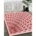 thumbnail image 2 of Ahgly Company Indoor Rectangle Patterned Grapefruit Red Area Rugs, 7' x 10', 2 of 6
