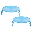thumbnail image 1 of Oleegame 2PC Spoon And Lid Rest Microwave Plate Stacker, Microwave Tray Rack,Oven Tray Rack,Steaming Rack With Legs Blue, 1 of 3