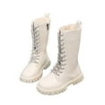 thumbnail image 2 of Bnwani Boots for Girls Mid-Calf PU Leather Side Zipper Princess Boots 4-11 Years, 2 of 9