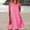 Hot Pink, variant on Wovilon Women's Round Neck Sleeveless Gingham Check Tank Dress with Side Pockets, Relaxed Fit A-Line Everyday Summer Casual Mini Dress for Beach Vacation