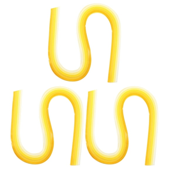 Uxcell 540 x 10mm Rainbow Quilling Strips Paper, Gradient Light Yellow 360 Pcs