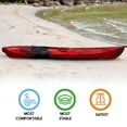 thumbnail image 2 of TROPOW Tandem Fishing Angler Kayak for 2 Person, 12.4Ft Sit on Top Kayak with Paddle, 660lbs Capacity Hard Shell Recreational Kayak with Large Rear Storage Perfect for Ocean Lakes Rivers, 2 of 6
