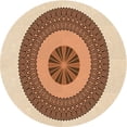 thumbnail image 1 of Ahgly Company Indoor Round Patterned Red Fox Red Area Rugs, 5' Round, 1 of 6