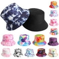 thumbnail image 5 of Xfvqtps Men and Women Fisherman Hats Gradient Color Painted Tie Dyed Double Sided Fisherman Hats Wear Outdoor Sunscreen Sun Hats On Both Sides Army Green, 5 of 5