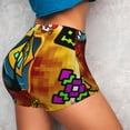 thumbnail image 4 of Lsque Geometry Dash Pattern High Waisted Biker Shorts for Women-Tummy Control Fitness Athletic Workout Running Yoga Gym Shorts,Moisture-Wicking-Small, 4 of 9