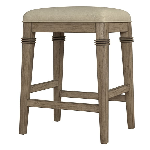 Hillsdale Furniture Arabella Wood Backless Counter Height Stool, Distressed Gray