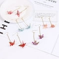thumbnail image 2 of Kranich Earrings Origami Miniblings Bird Cranes Faltkunst Senbazuru Paper, 2 of 8