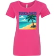 thumbnail image 3 of Inktastic Turks & Caicos Beach Paradise Palm Tree Women's T-Shirt, 3 of 5