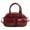 Wine Red, variant on PU Leather Top Handle Purse with Multi-Pocket Retro Shoulder Handbags Retro Boston Handbag for Women Work Or Daily Use (Coffee)