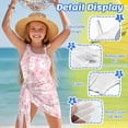 thumbnail image 5 of SEANATIVE Girls One-Piece Swimsuits with Mesh Cover-up Skirt One-Piece Bathing Suits Back Cutout Stylish Stretch Swimwear for Kids Teenagers, Size 7-8, Pink Flower Print, 5 of 7