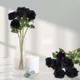 thumbnail image 6 of Scidweet 18 Pcs Fake Roses Artificial Flowers Decor, Silk Rose Plastics Flower Bouquet for Wedding Party Mother's Day Decorations, Black, 6 of 6