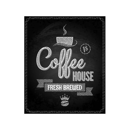 coffee menu design chalkboard background print by pushkarevskyy