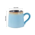 thumbnail image 2 of Juego de 1 taza de café azul Mirror Lake, taza de cerámica con textura mate, capacidad de 325 ml for café con leche en la oficina., 2 of 7