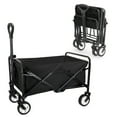 thumbnail image 6 of Wagon Cart Foldable Utility Wagon Shop Cart Collapsible Wheels Garden Cart Grocery Wagon for Shopping Park Picnic, Camping, Black, 6 of 7