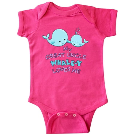 

Inktastic My Great Uncle Whale-y Loves Me Gift Baby Boy or Baby Girl Bodysuit