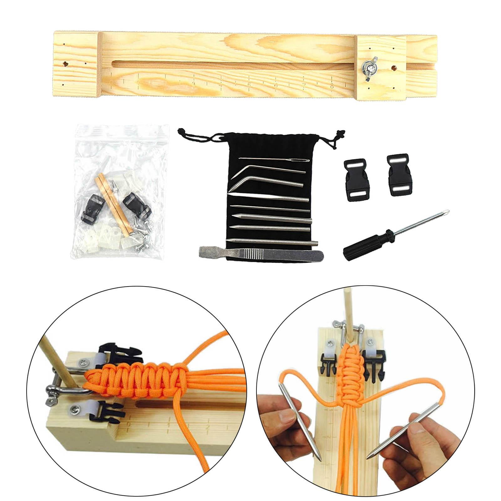 Axioma Adjustable Jig Bracelet Maker Kit, Wooden DIY Braiding Craft Kit, Maker Supplies 9pcs