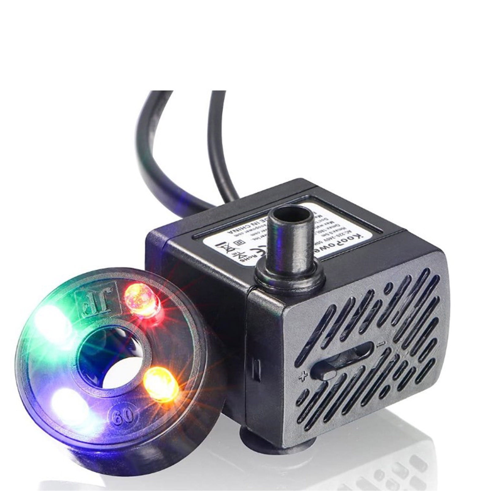 USB-Powered LED Mist Maker - 4-Color Ultrasonic Fogger for Indoor Fountains, Terrariums & Decor - Portable Water Humidifier with Adjustable Fog Output