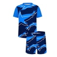 thumbnail image 4 of Fnooota Boys Rash Guard Swimsuits 2 Piece, Surfing Printed Short Sleeve Kids Bathing Suits Boys'Swimwear Multicolor Size 8, 4 of 8