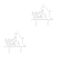 thumbnail image 3 of Monstrate &amp; Cake Flags Love Heart Bride &amp; Groom Cake Topper Acrílico Cupcake Topper Boda Fiesta Pastel Decoración Compromiso Blanco 2piezas, 3 of 5